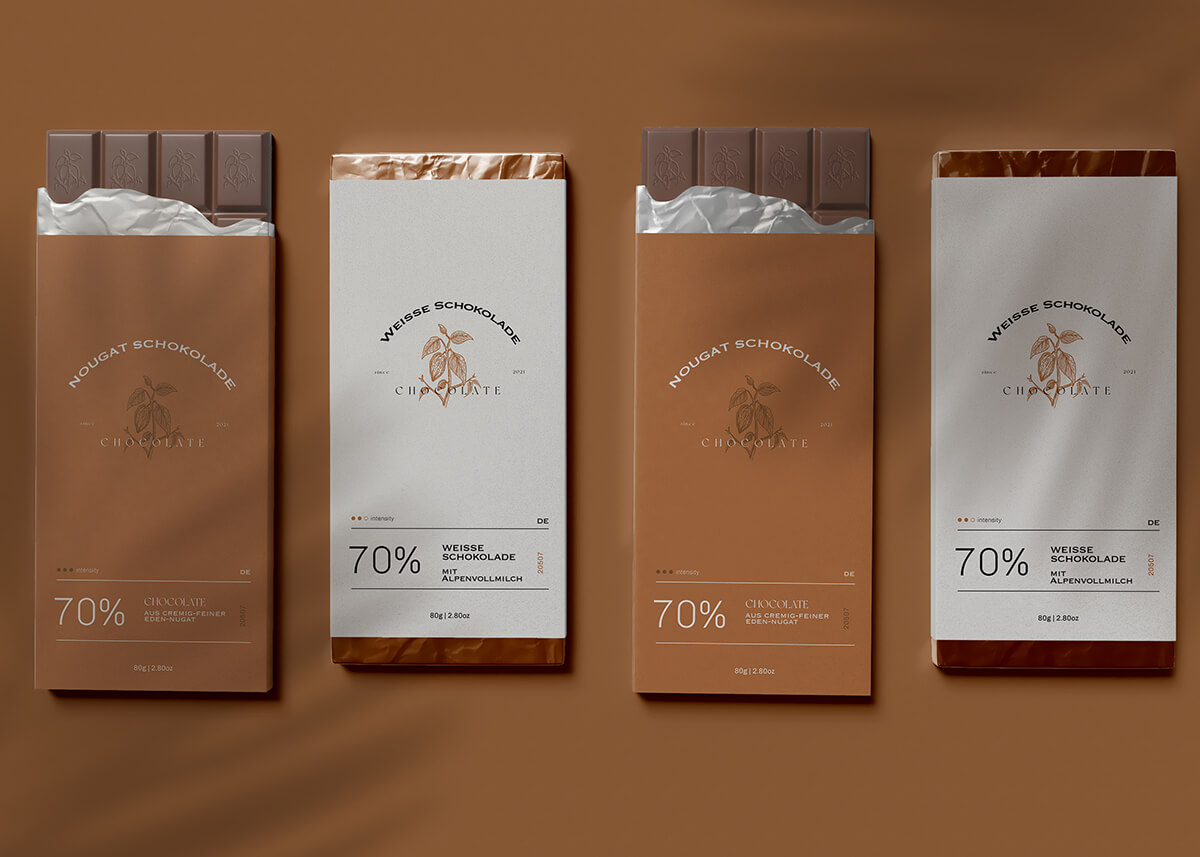 Banderole für eine Schokolade